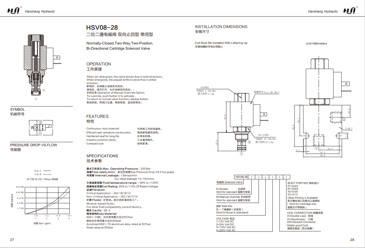 Hfvs8 Installation.pdf HSV08-28 - 宁波汉商液压有限公司